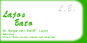 lajos bato business card